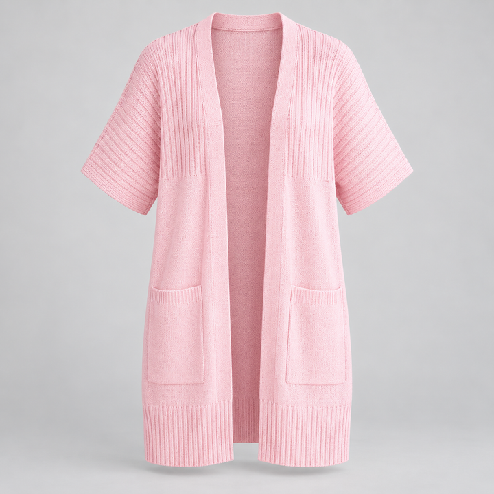 Cecilie | Let Strikcardigan til Kvinder med Åben Front