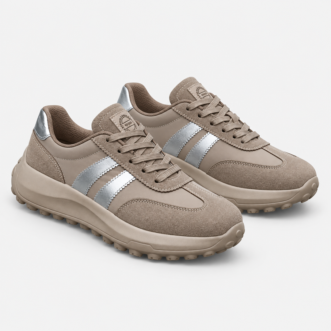 Freja | Komfortsneakers til Kvinder med Polstret Sål Gra