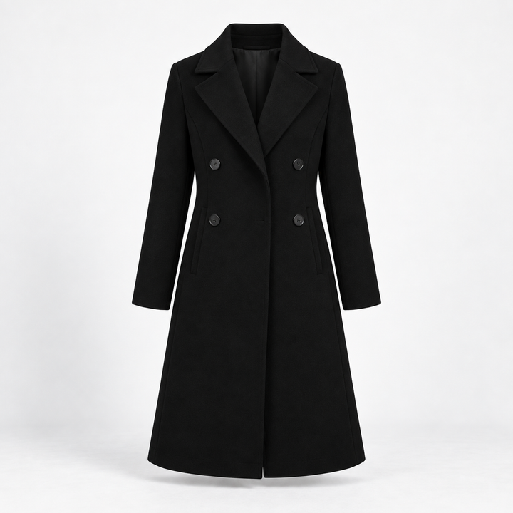 Lene | Dobbeltradet Trenchcoat til Kvinder med Reverskrave